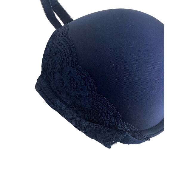 NWOT Victoria's Secret Dream Angels Push Up Bra Navy 34DD - Picture 3 of 8